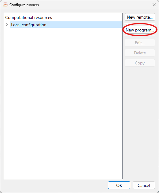 Advanced guide configure runners new program