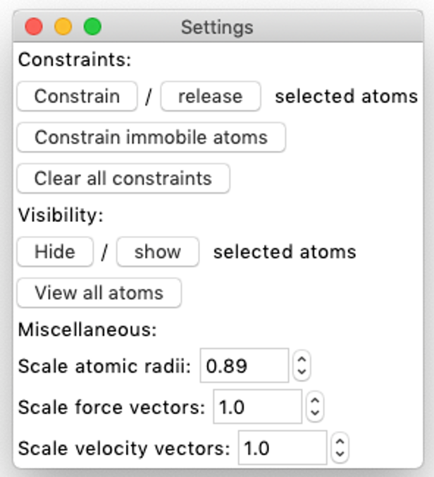 Builder view settings