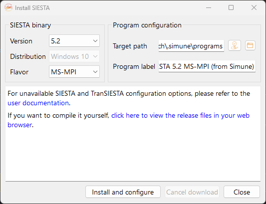 Install SIESTA